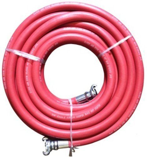 JGB Eagle Red Jackhammer Rubber Air Hose, 3/4&#034; Universal Chicago Couplings, 50