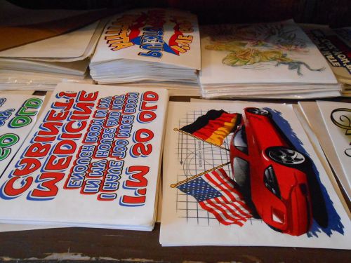 300 heat press transfers  liquidation / overstock sale .14 cents free shipping for sale