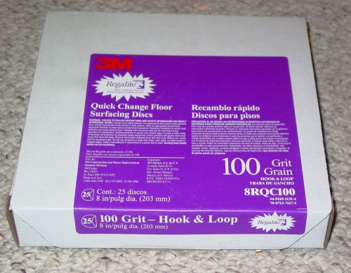 3M Regalite 8RQC100 8&#034; 100 Grit Floor Surfacing Discs New In Box 25 Discs