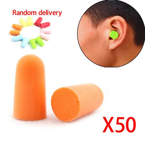 50 pairs soft travel sleep noise foam earplug reducer plug ear protector donging for sale