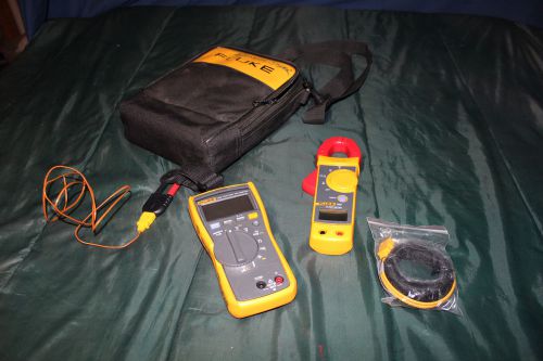 Fluke CLAMP METER &amp; MULTIMETER COMBO KIT 116 322 HVAC True-RMS Carrying Case