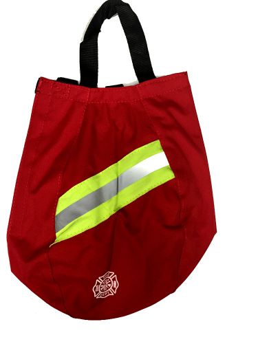 FIREFIGHTER SCBA MASK FACE PIECE BAG SCOTT MSA FIRE MAN -Red