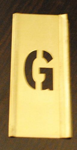 BRAND NEW 3/4&#034; REUSABLE INTERLOCKING BRASS STENCIL LETTER &#034;G&#034;