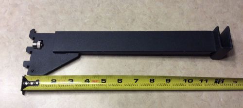 24 - 12&#034; Commercial Retail Shelving Bracket Slotted Black Metal Heavy Duty