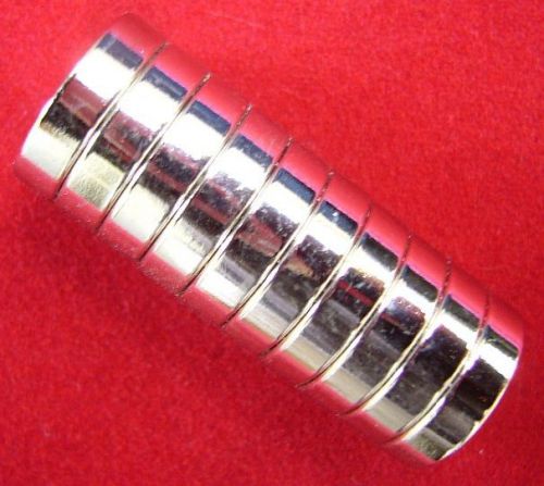 10 N48 NEODYMIUM MAGNETS - 1/2&#034; x 1/8&#034; x 1/8&#034;- Ring