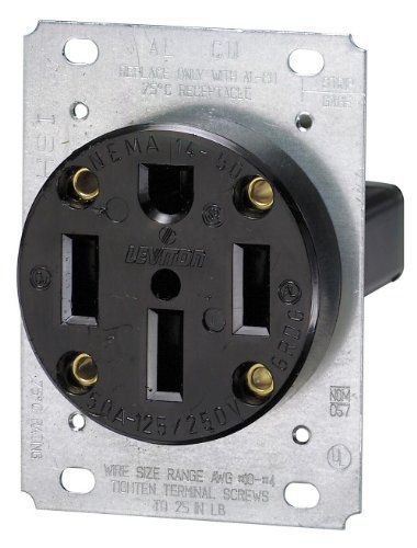 Leviton 279 50 amp, 125/250 volt, nema 14-50r, 3p, 4w, flush mounting for sale