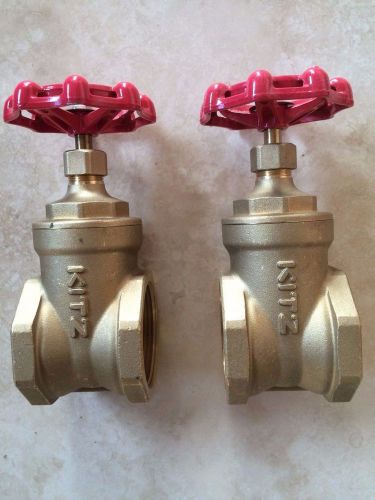 Kitz 2 1/2&#034; bronze 07 ips class 125 gate valves (two) for sale