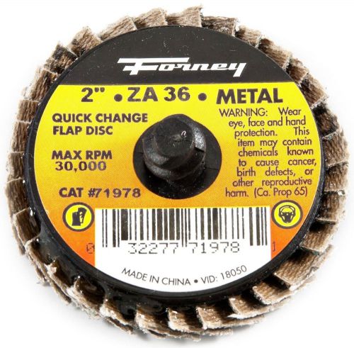 Forney 71978 quick change mini-flap disc, 2&#034;, 36 grit for sale