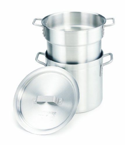 Crestware 12-Quart Heavy Weight Aluminum Double Boiler with 11 Quarter Inset