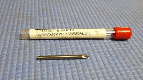 FULLERTON Carbide Spiral Drill  DR 3MM X 10MM FL X 38 MMOAL 2 FLUTES