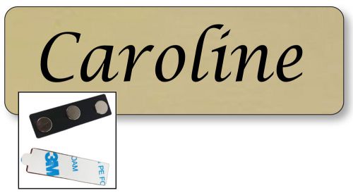 1 GOLD NAME BADGE HALLOWEEN COSTUME CAROLINE FROM 2 BROKE GIRLS MAGNET FASTENER