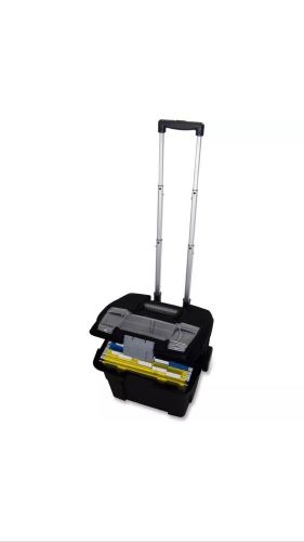 Storex 61507U01C Premium Rolling File Chart, 15&#034;x16-3/8&#034;x17&#034;, Black