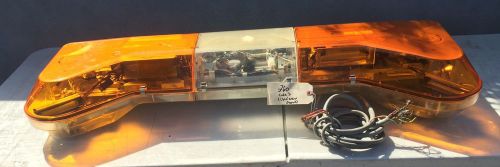 code 3 pse code 360 light bar 47&#034; new amber domes strobe hologen