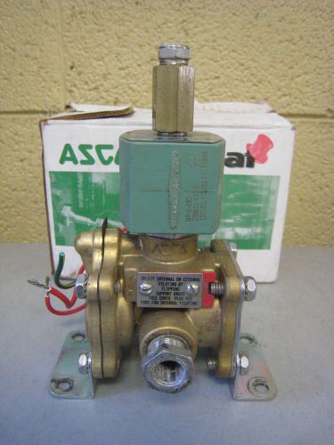 Asco 8316G003 15-150 PSI 3/8&#034; Pipe Air Piloted Zero Minimum Solenoid Valve Used