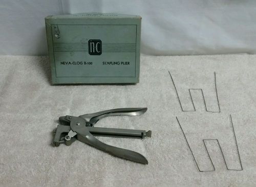 Vintage Neva Clog MFG USA Model B Stapling Pliers