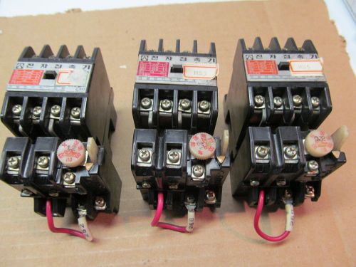 3 FOUR POLE CONTACTORS 10 AMP W/ OVERLOAD KIT