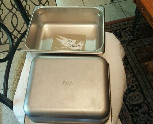 Polar Ware E12104 Stainless Steel Steam Table Pan 7 QT 12&#034; X 10&#034; X 4&#034; Set of 2