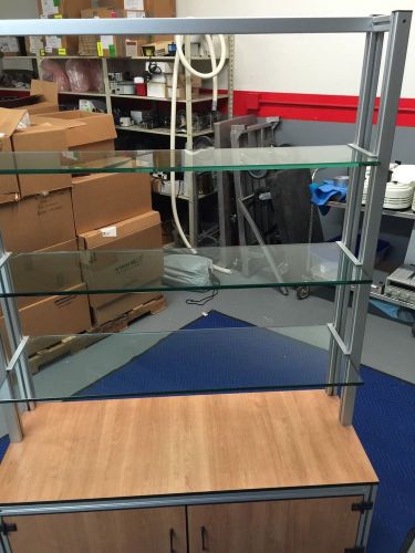 Aluminum Heavy Glass Retail Shelving Display