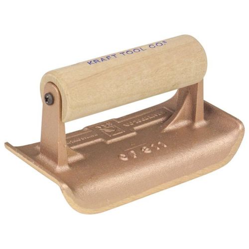 Kraft tools 6&#034;x2-3/4&#034; 1/4&#034; r bronze edger w/wood handle cf311 for sale