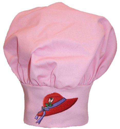 Red Hat Society Chef Hat Purple Ribbon Monogram Black Hot Pink &amp; Purple Avail