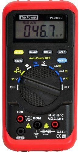 TekPower TP4000ZC PC based RS232-Interfaced Auto Ranging Digital Multimeter,