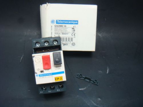 NEW TELEMECANIQUE GV2ME16, STARTER MANUAL PUSHBUTTON 9-14AMP 3POLE 600V TESYS,