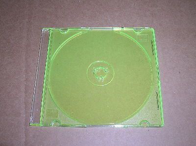 200 5.2mm SLIM JEWEL CASES W/ GREEN TRAY- PSC16GRN