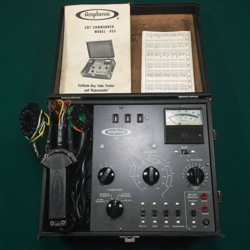 Amphenol CRT Commander Model 855 Tube Tester and Rejuvenator w/ Manuals