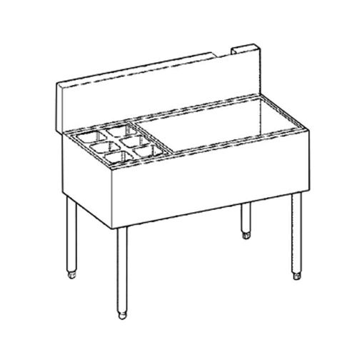 Krowne KR18-M48C - Royal 1800 48&#034; Ice Bin/Insulated Bottle Stor On Left &amp; Right