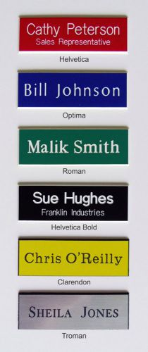 1x3 Custom engraved Name Tag, Employee Badge, with Pin of Magnet