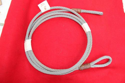 1/2&#034; GALVANIZED WIRE ROPE CABLE 156&#034; (13&#039;) w/ Ends / Eye Loops ~ 7 x 19