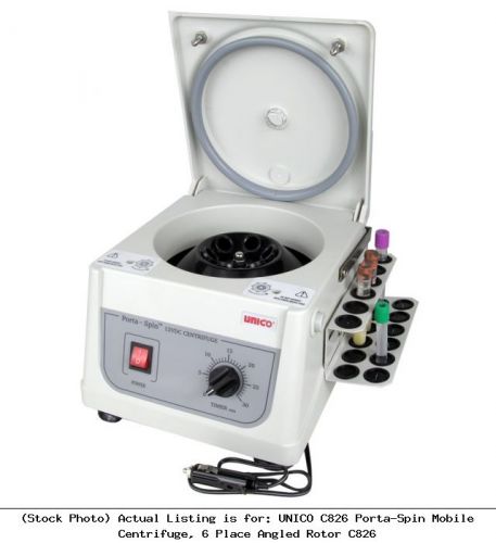 UNICO C826 Porta-Spin Mobile Centrifuge, 6 Place Angled Rotor C826