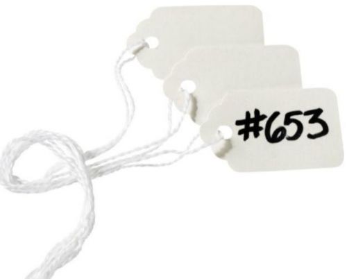 100 WHITE MARKING GARAGE SALE STORE TAGS 2-3/4 x 1-3/4