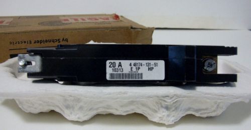 Square d edb14020 bolt on circuit breaker, 20a 1p 277v commercial grade new for sale