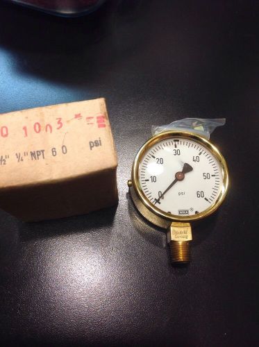 Old WI 60  PSI Brass Pressure Gauge Germany Steampunk PRIORITY MAIL