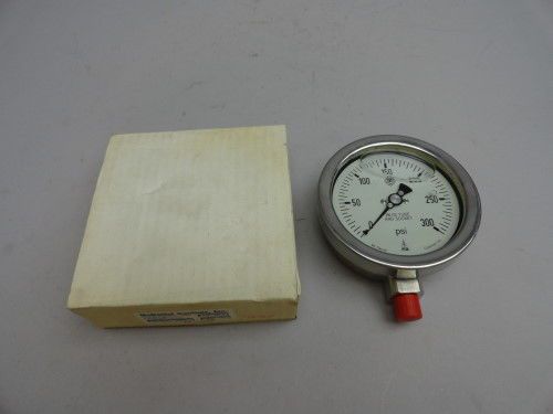 New Mcdaniel Controls liquid filled pressure gauge 0-300 psi 1/4&#034; npt