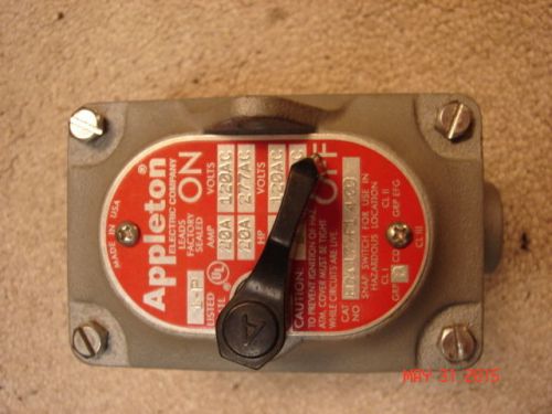 Appleton electric edsc175-f1 tumbler switch,edsc series,1 gang,1-pole for sale