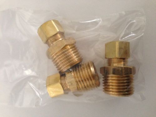 Brass Compression Connector-3/8&#034; OD x 1/2&#034; MIP Brass Compression Connector