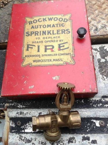 Rockwood sprinkler head box,lot of vintage sprinkler heads