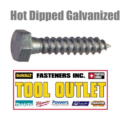 (Qty 300) 5/16&#034; x 6&#034; Hex Head Lag Screw / Bolt Hot Dipped Galvanized HDG Bulk