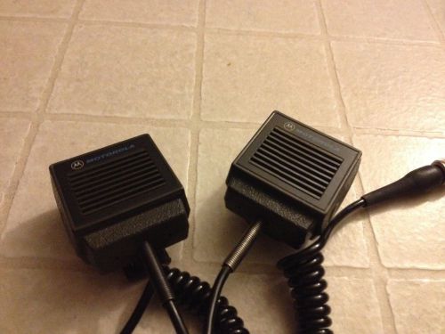 Motorola hand mic lot of 2 microphone nmn6094a lapel clip one broke as pictured for sale