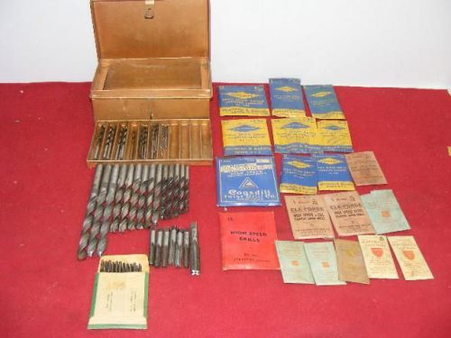 Vtg 150 High Speed Drill Bits 19 Taps, Morse, Whitman Barnes Standard Cleveland