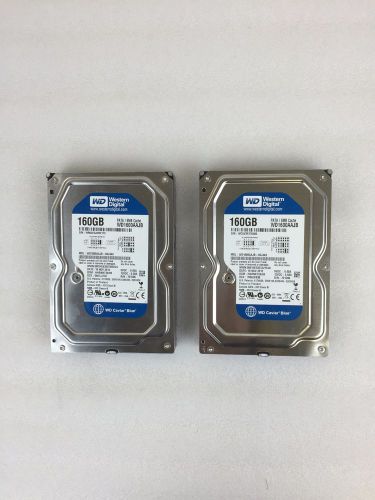 LOT of 2 Western Digital 3.5&#034; Hard Drive WD1600AAJB 160GB 7200 RPM PATA 8M Cache