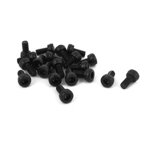 M2.5 x 5mm 12.9 Alloy Steel Machine Bolt Hex Socket Head Cap Screws Black 20pcs