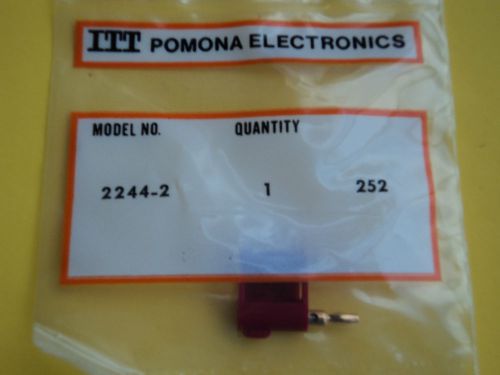 ITT POMONA 2244-2 MINIATURE DOUBLE BANANA PLUG RED