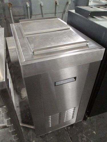 *used* mccann&#039;s 15&#034; x 22&#034; ice bin w/ cold plate &amp; slide-top doors - stainless for sale