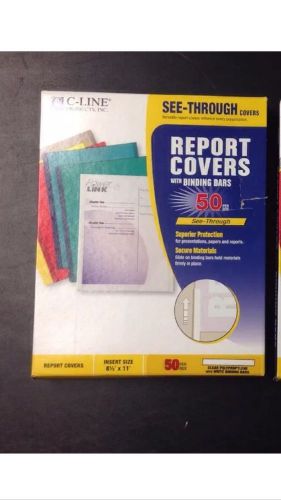 C-LINE PRODUCTS INC REPORT COVERS W/BINDING BARS BOX OF 50 NO.32457