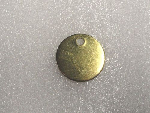 60 Round 1&#034; Blank Brass Tags