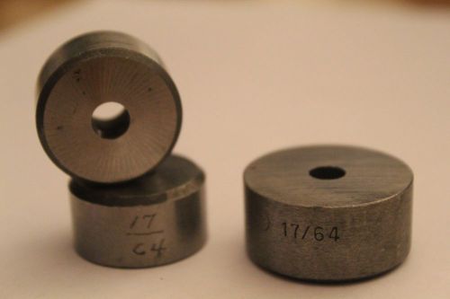 LOT OF 3) PUNCH DIE DIACRO ROPER WHITNEY .2656&#034; 17/64 ROUND PUNCH PRESS