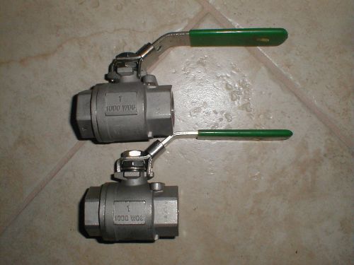 2 NEW INLINE FULL PORT STAINLESS STEEL BALL VALVES 3 90 DEG ELLS 1 3/4&#034; ELL +